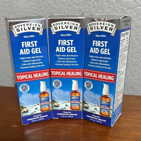 3 New Sovereign Silver First Aid Gel Topical Healing homeopathic medicine NIB - Picture 1 of 3